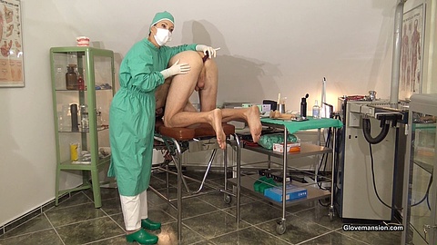 Sadistic anal stretching at the clinic